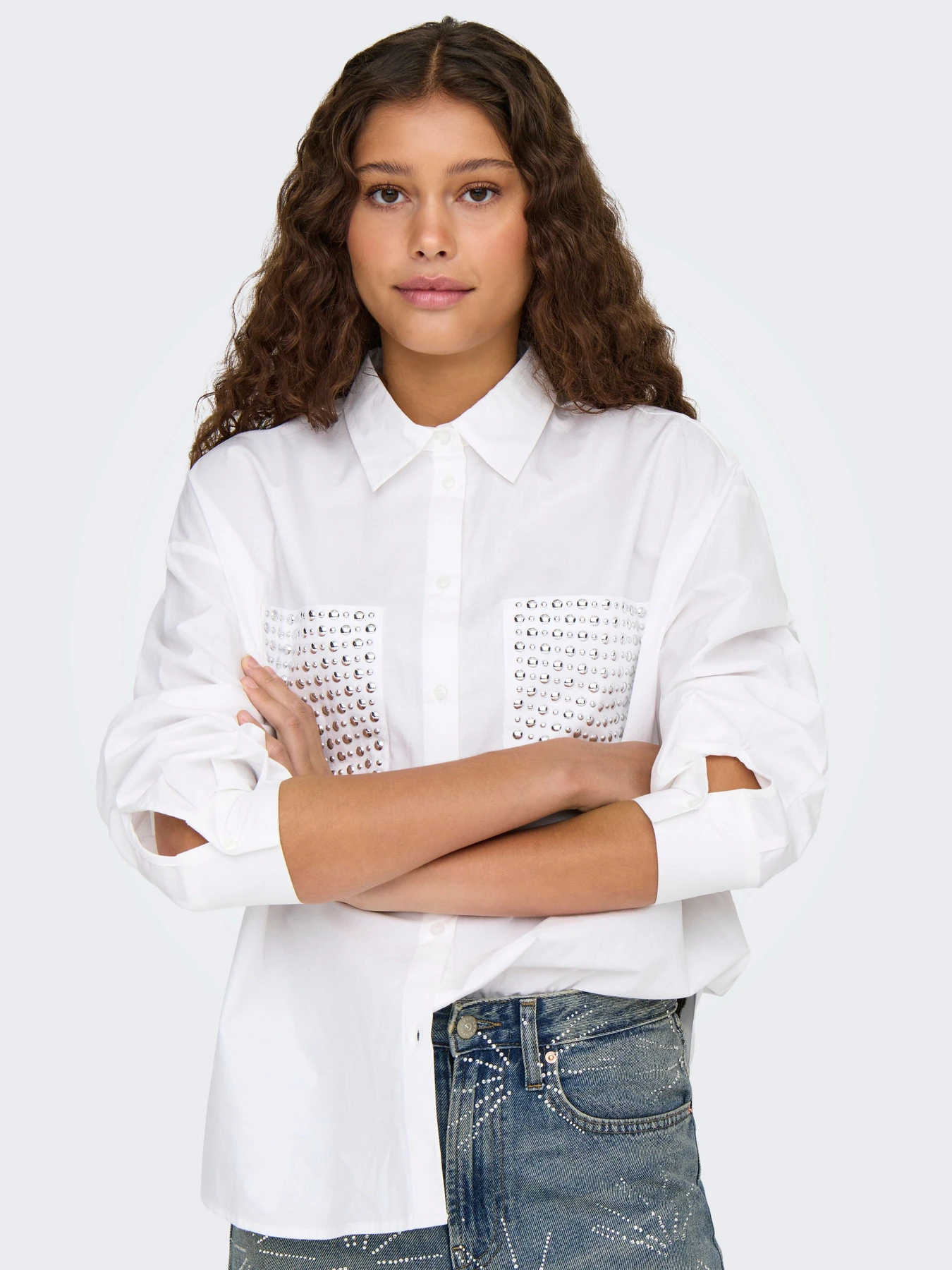 Сорочки Only модель 15334082_Bright White Сорочки Only модель 15334082_Bright White Фото