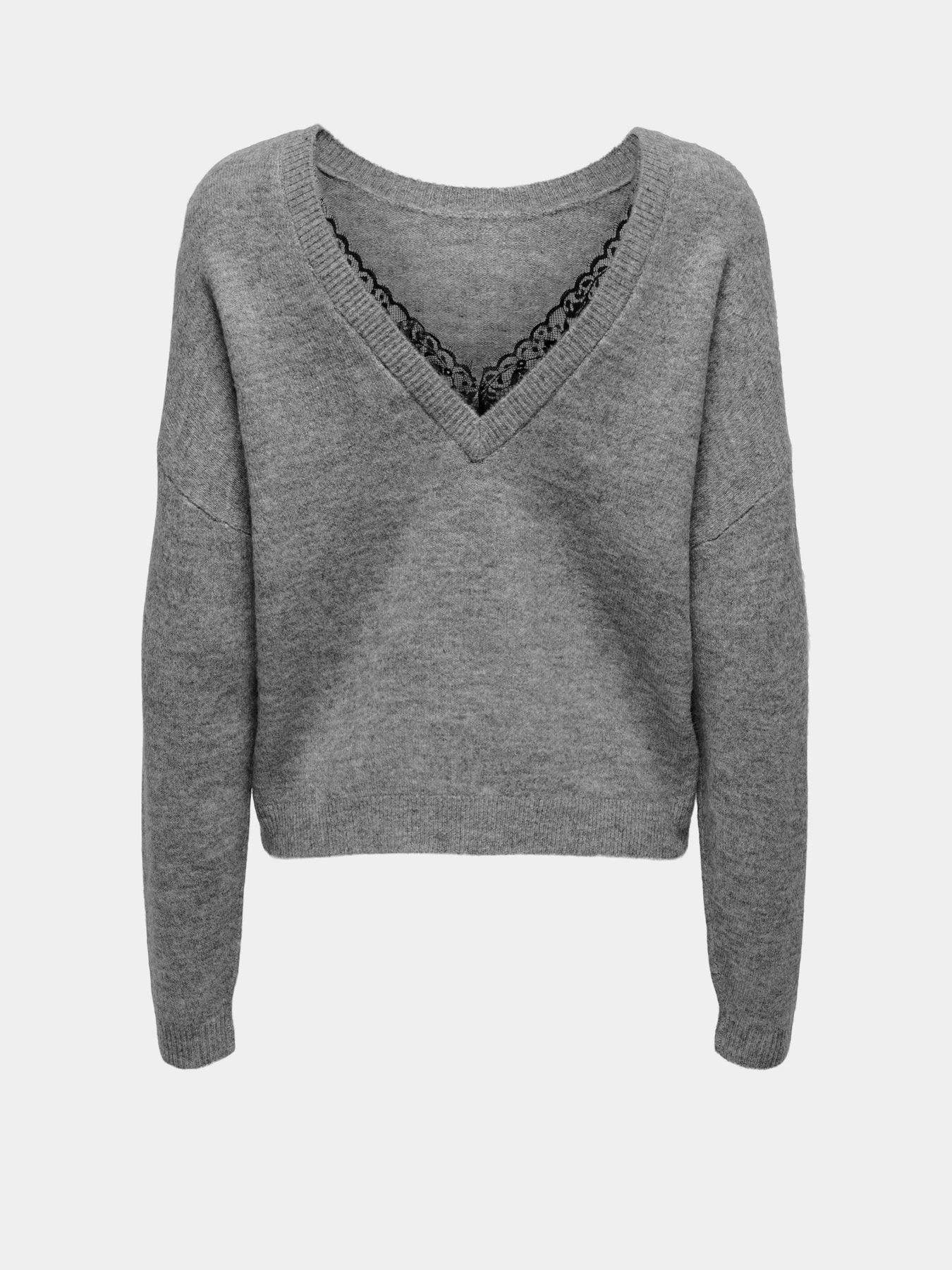 Светри та кардигани Only модель 15329229_Light Grey Melange Black l Фото