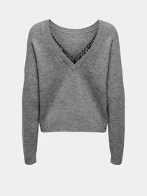 Светри та кардигани Only модель 15329229_Light Grey Melange Black l Фото
