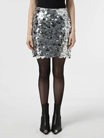 Спідниці Only модель 15336231_Silver W SILVER SEQUINS Фото