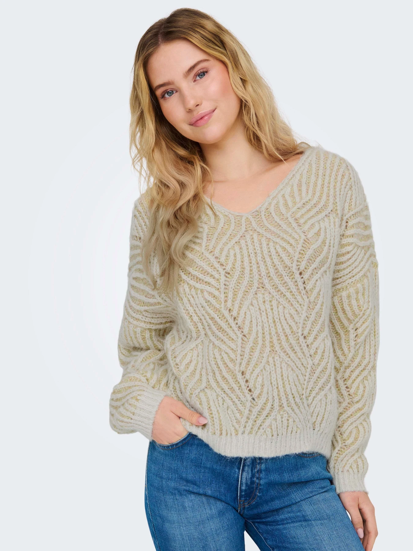 Светри та кардигани Only модель 15334862_Cloud Dancer Soft Chambray Светри та кардигани Only модель 15334862_Cloud Dancer Soft Chambray Фото