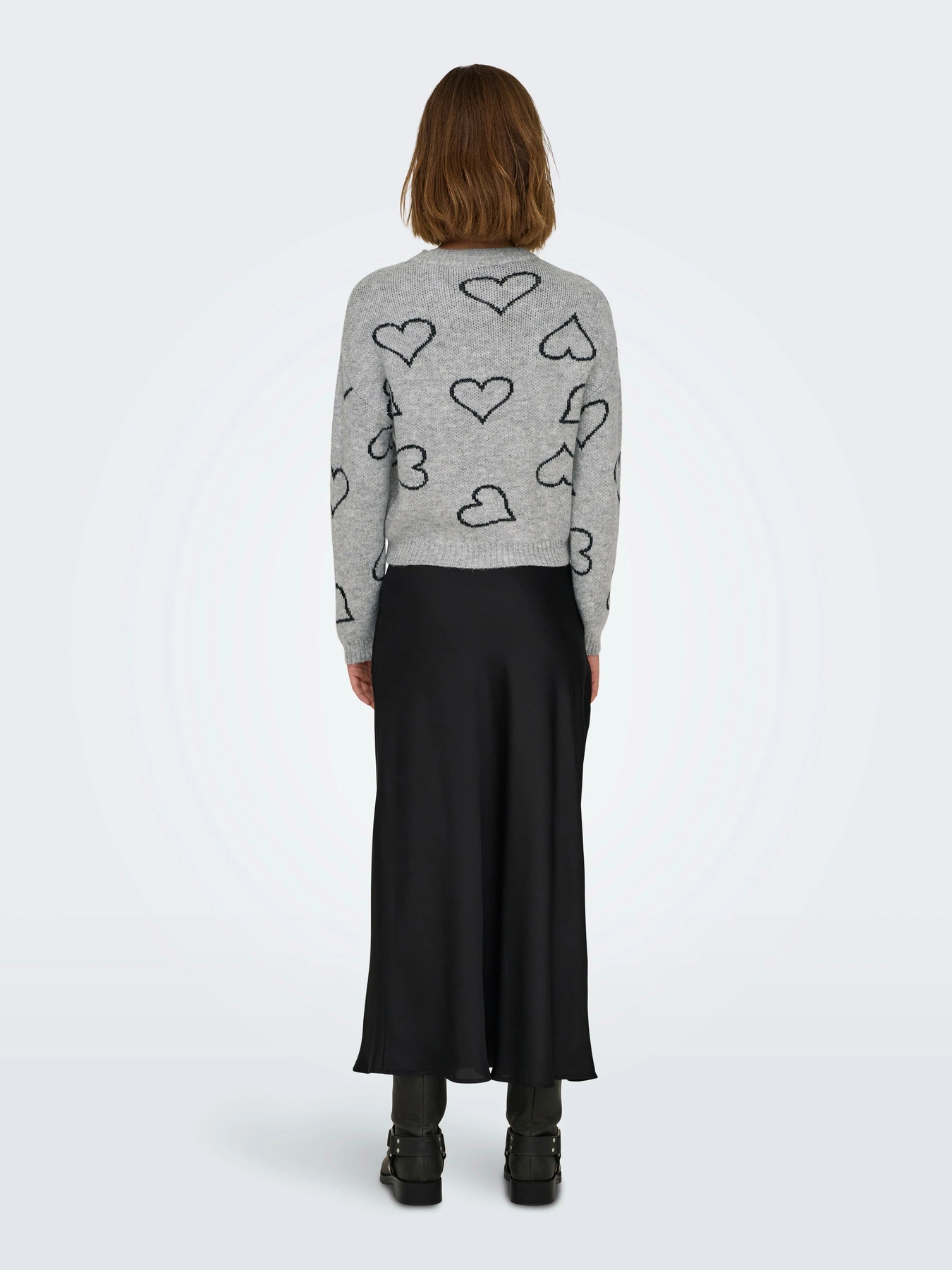 Свитры и кардиганы Only модель 15335027_Light Grey Melange Black o Свитры и кардиганы Only модель 15335027_Light Grey Melange Black o Фото
