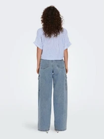 Сорочки Only модель 15281497_Cloud Dancer BLUE STRIPES Фото