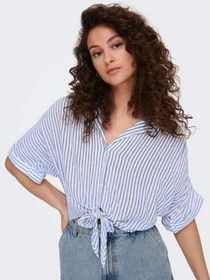 Сорочки Only модель 15281497_Cloud Dancer BLUE STRIPES Фото