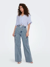 Сорочки Only модель 15281497_Cloud Dancer BLUE STRIPES Фото