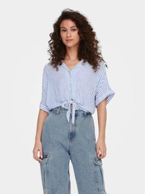 Сорочки Only модель 15281497_Cloud Dancer BLUE STRIPES Фото