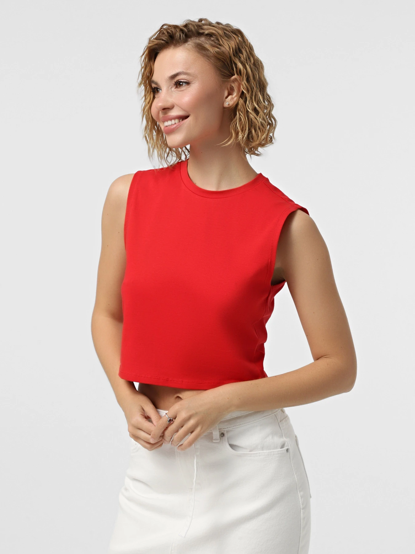 Футболки і поло Only модель 15343461_True Red Bright white/stri Футболки і поло Only модель 15343461_True Red Bright white/stri Фото