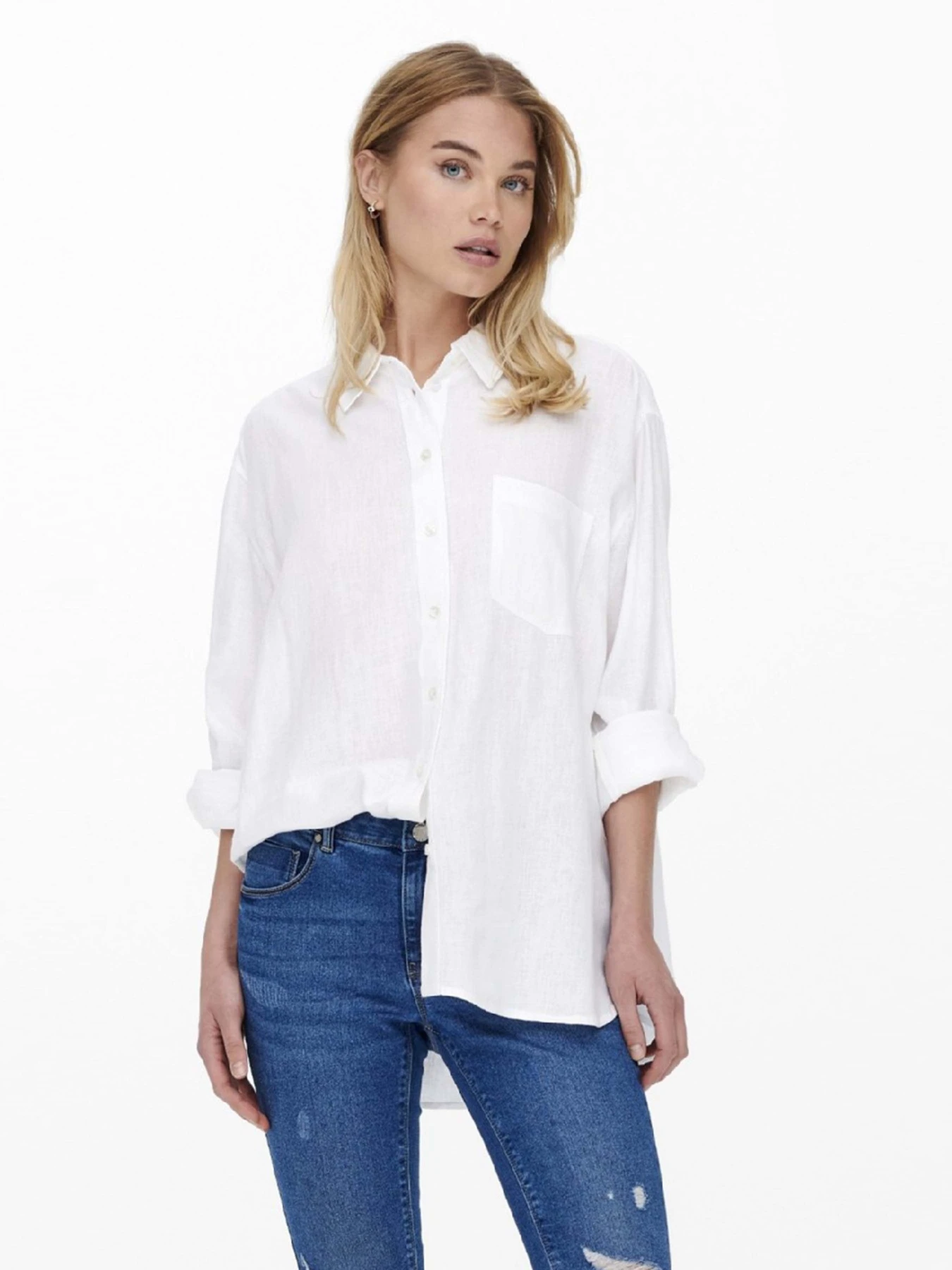 Рубашки Only модель 15259585_Bright White Рубашки Only модель 15259585_Bright White Фото