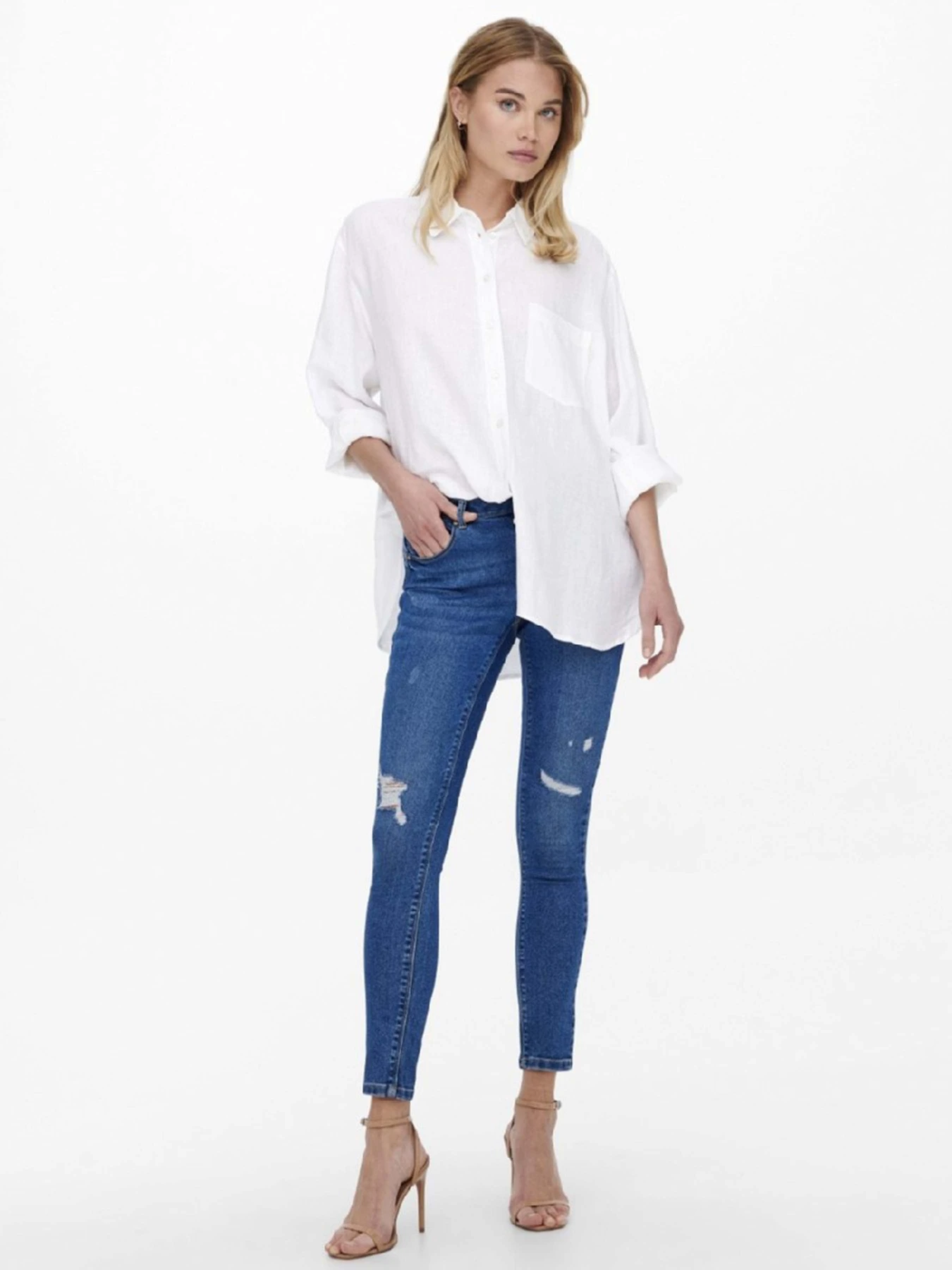Рубашки Only модель 15259585_Bright White Рубашки Only модель 15259585_Bright White Фото
