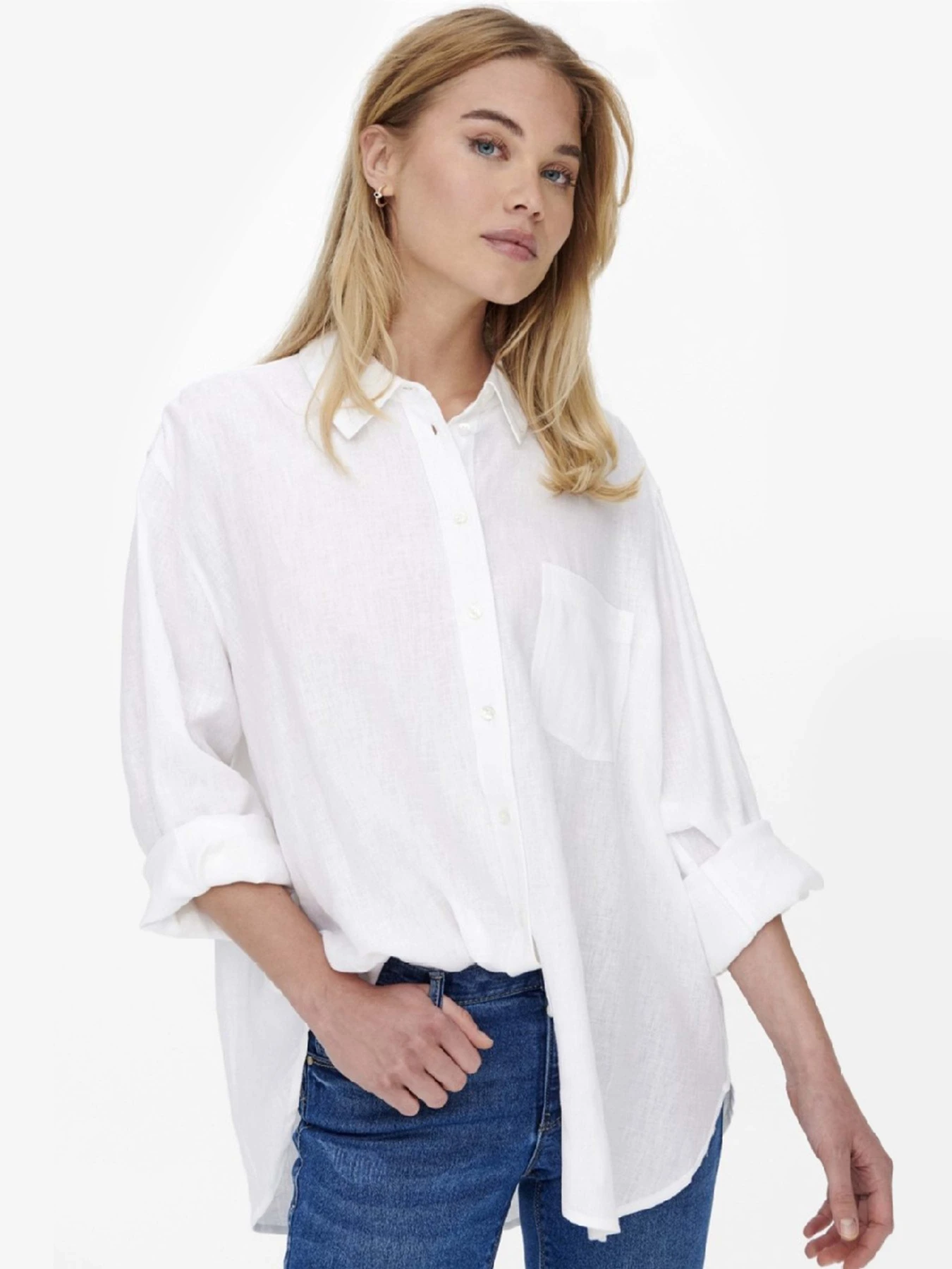 Рубашки Only модель 15259585_Bright White Рубашки Only модель 15259585_Bright White Фото