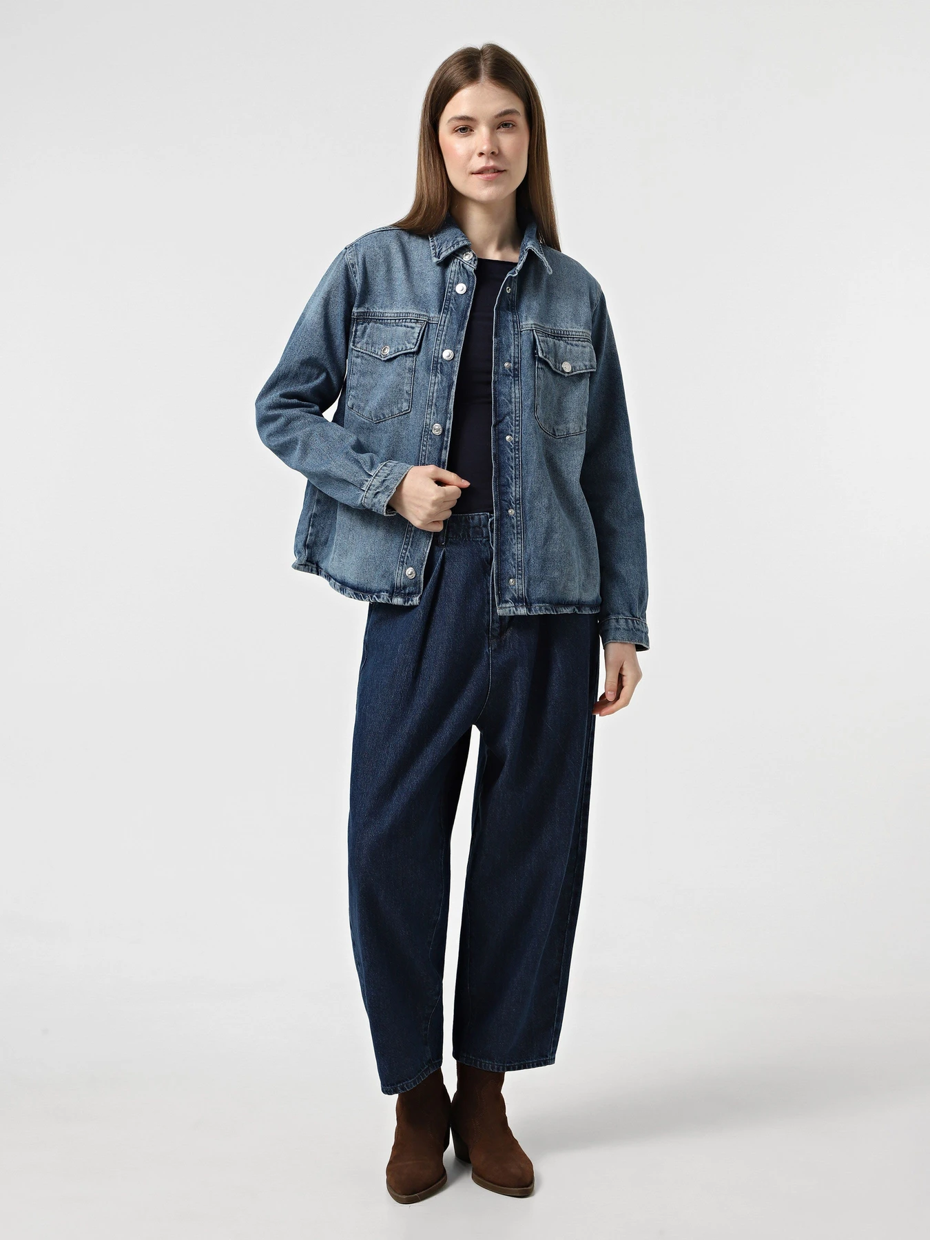 Сорочки Only модель 15337158_Medium Blue Denim Фото