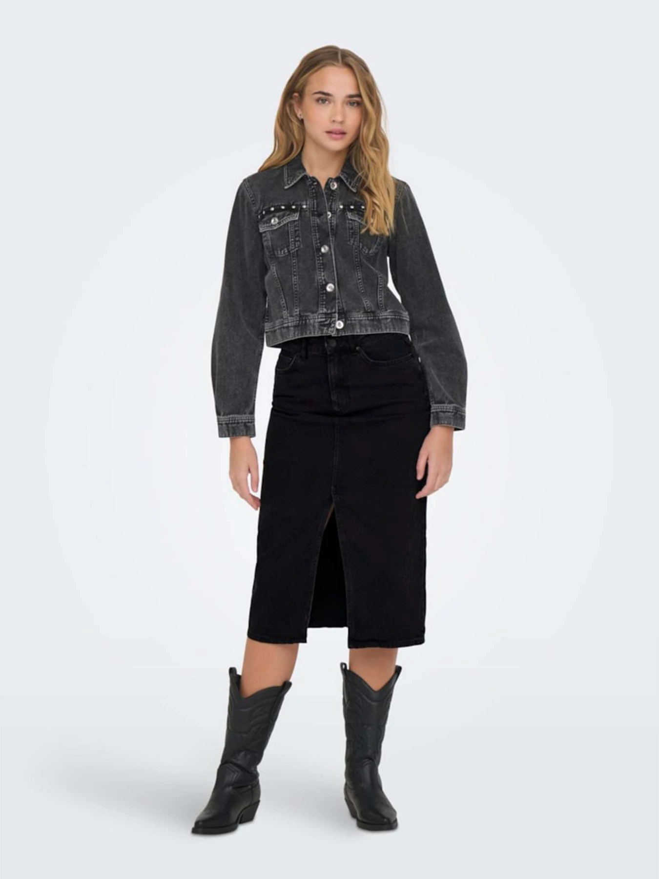 Юбки Only модель 15319268_Washed Black Юбки Only модель 15319268_Washed Black Фото