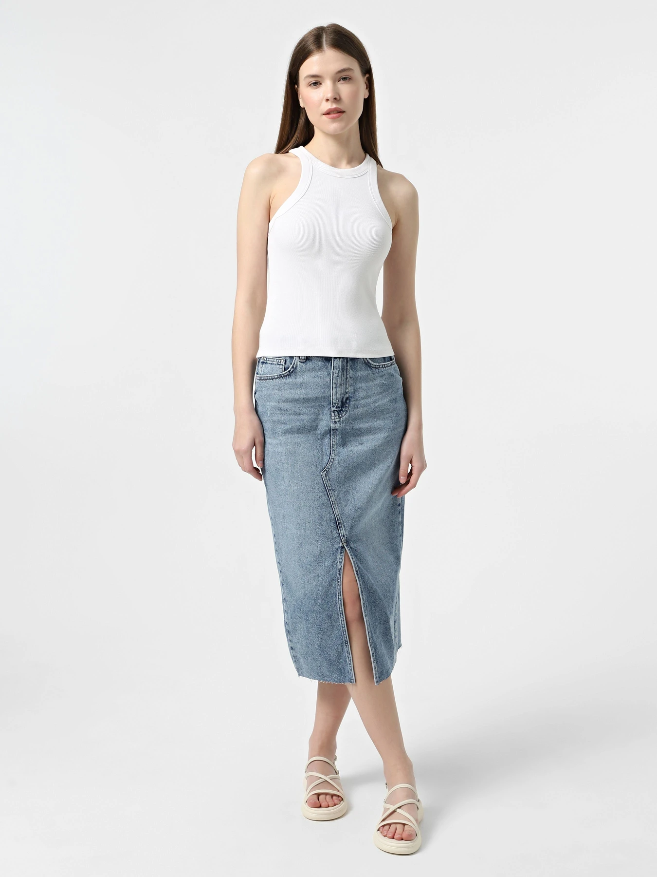 Спідниці Only модель 15337859_Light Blue Denim Фото