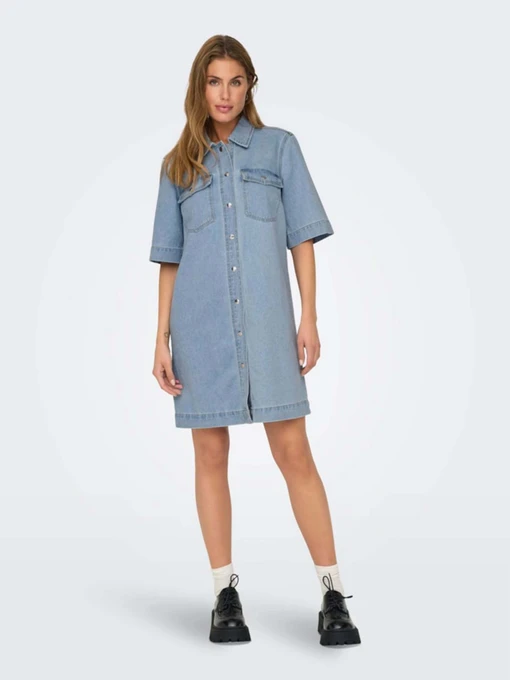 Платья Only модель 15324384_Light Blue Denim Фото