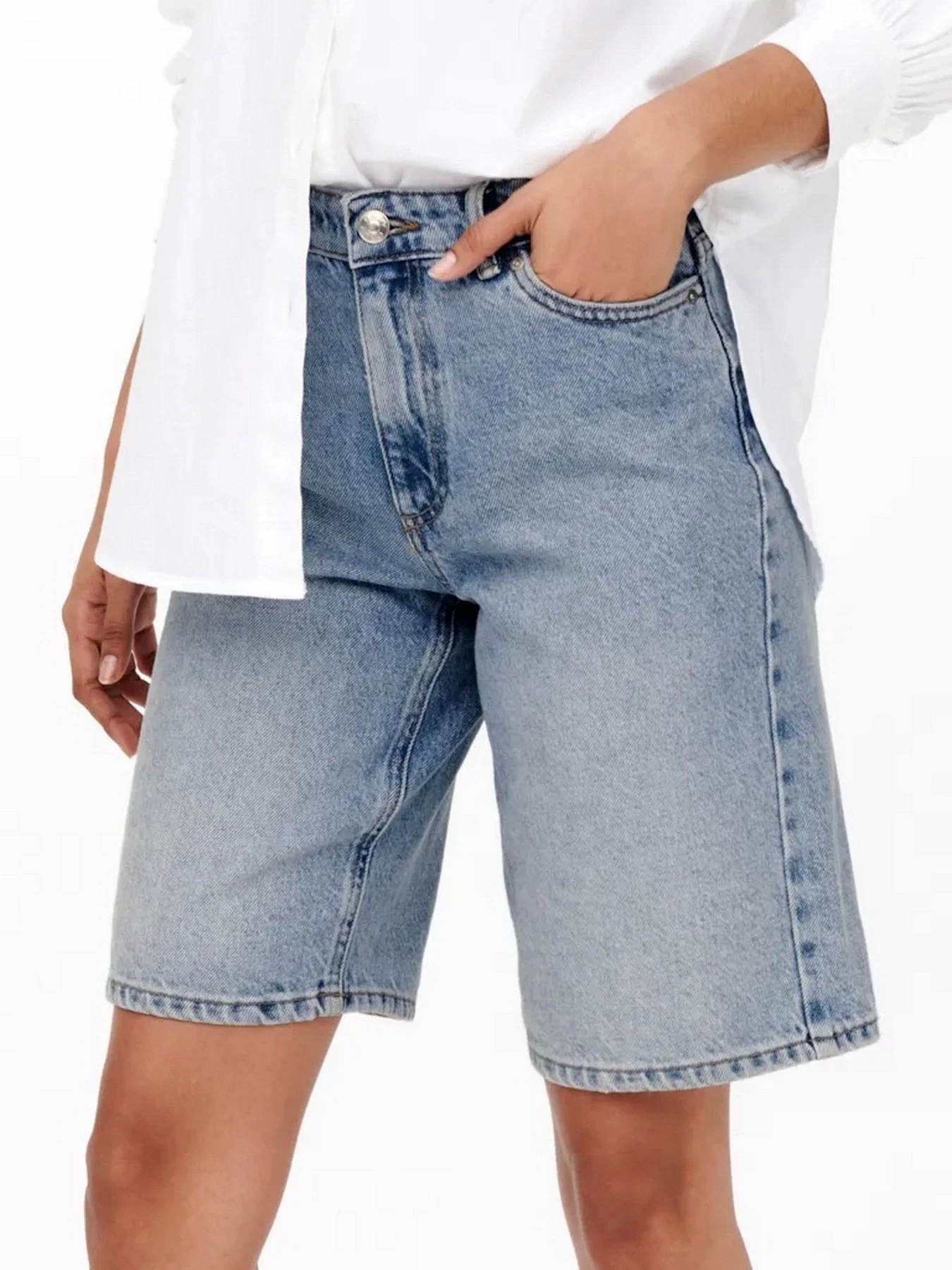 Шорты Only модель 15256709_Light Blue Denim Шорты Only модель 15256709_Light Blue Denim Фото