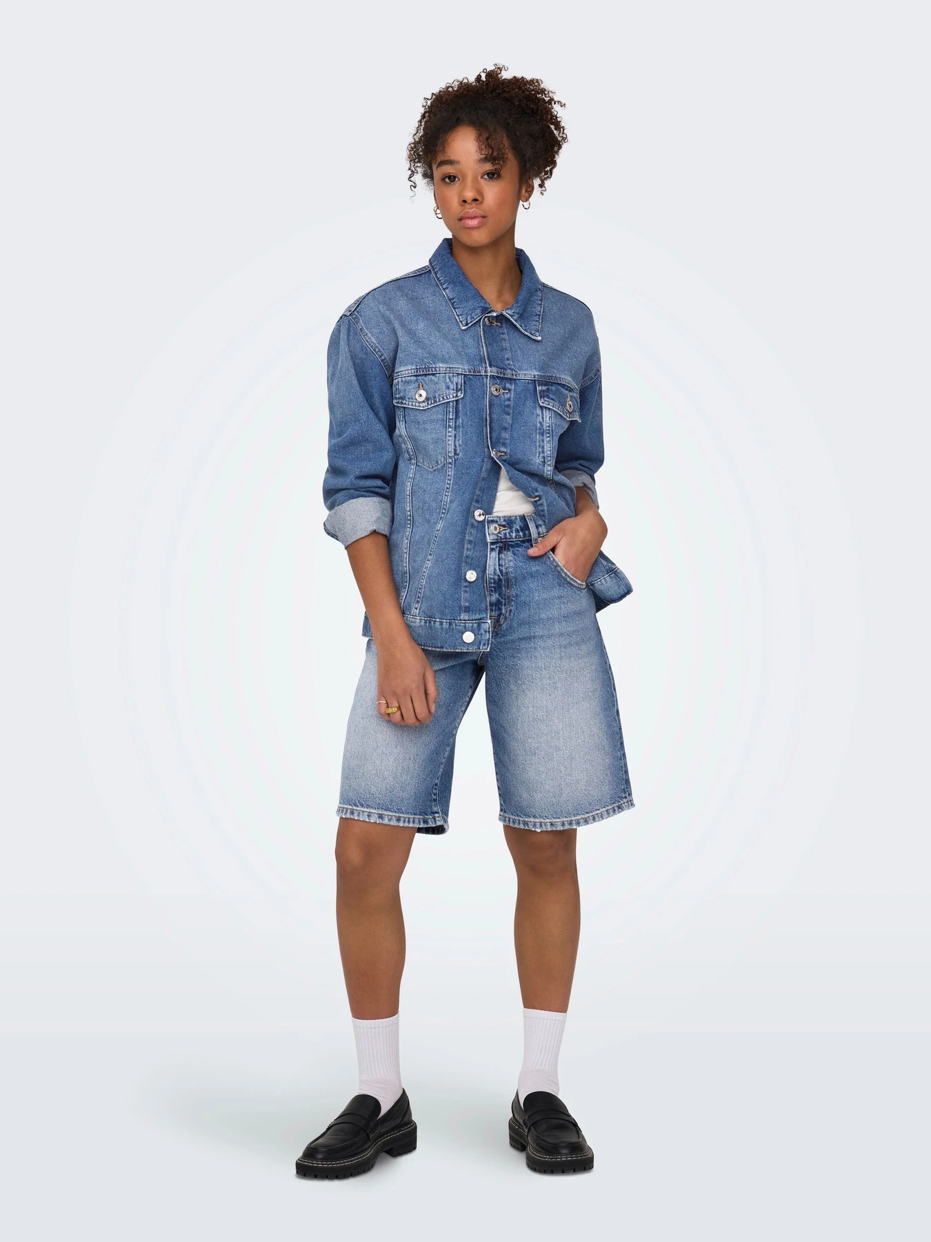 Шорты Only модель 15340976_Medium Blue Denim Шорты Only модель 15340976_Medium Blue Denim Фото