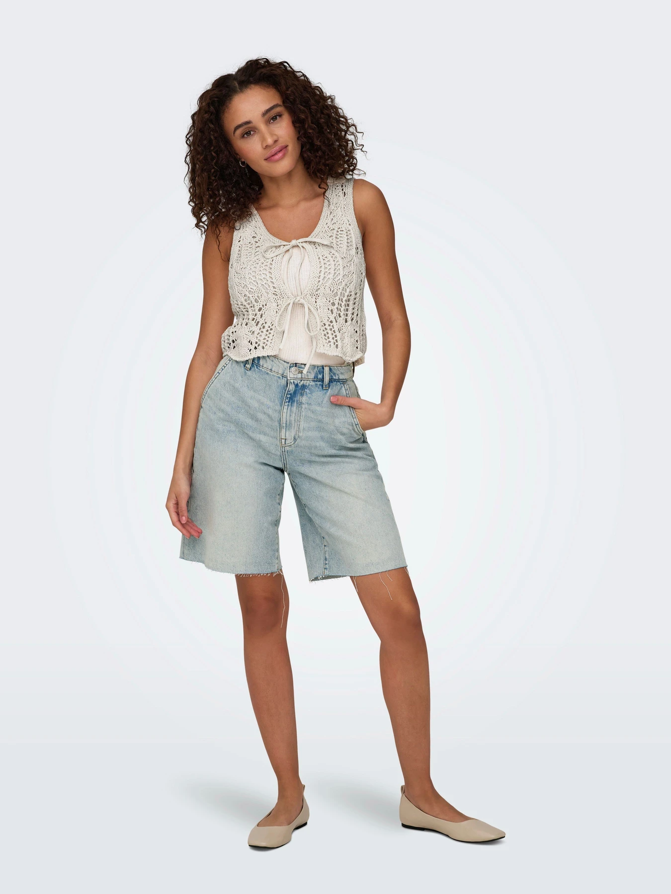 Шорты Only модель 15344302_Medium Blue Denim Фото