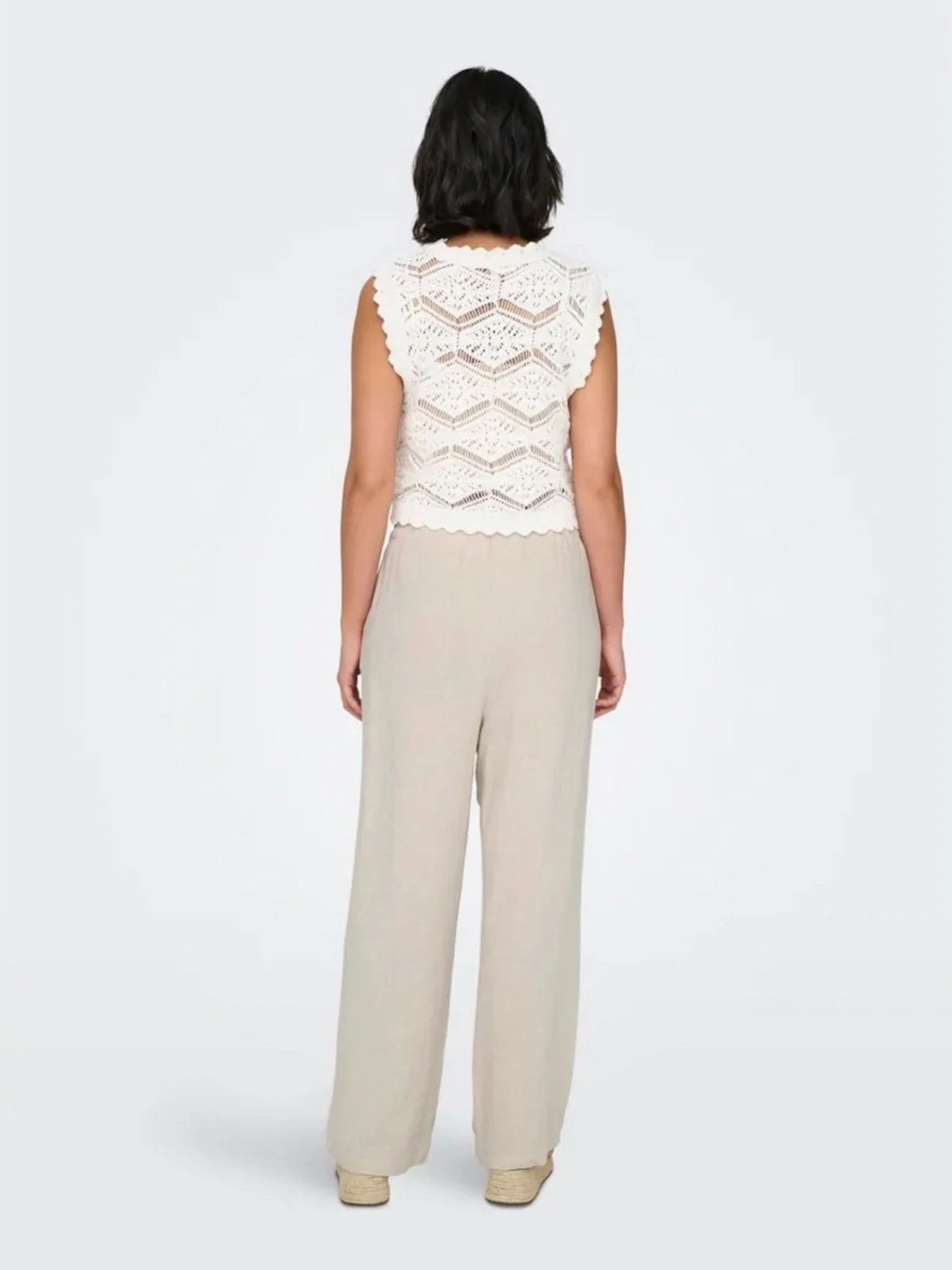 Штани Only SIESTA MW PULL-UP LINEN модель 15322263_Moonbeam Фото