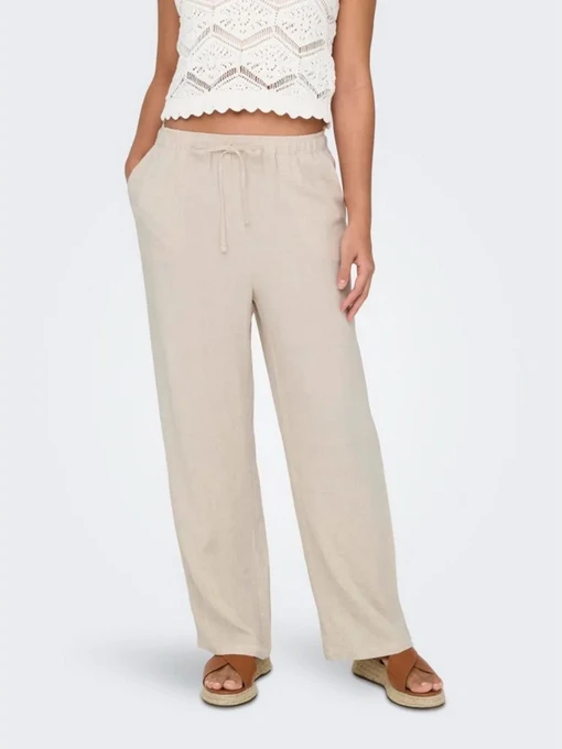 Штани Only SIESTA MW PULL-UP LINEN модель 15322263_Moonbeam Фото