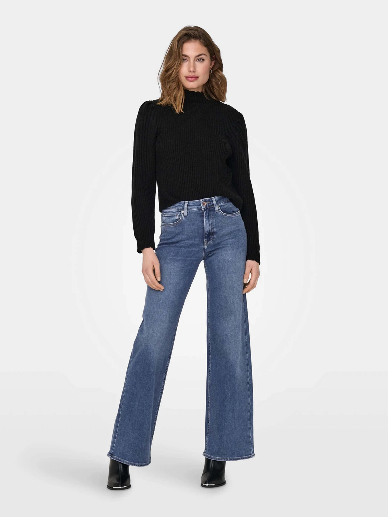 Джинси Only MADISON BLUSH HW WIDE DNM модель 15282980_Medium Blue Denim Фото
