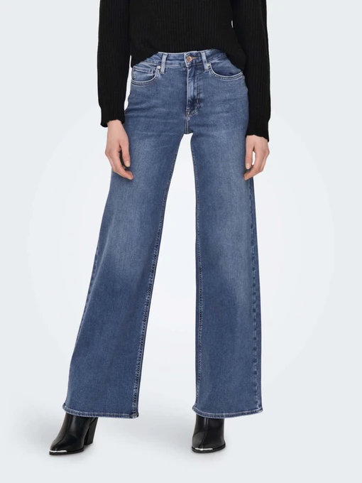 Джинсы Only MADISON BLUSH HW WIDE DNM модель 15282980_Medium Blue Denim Фото