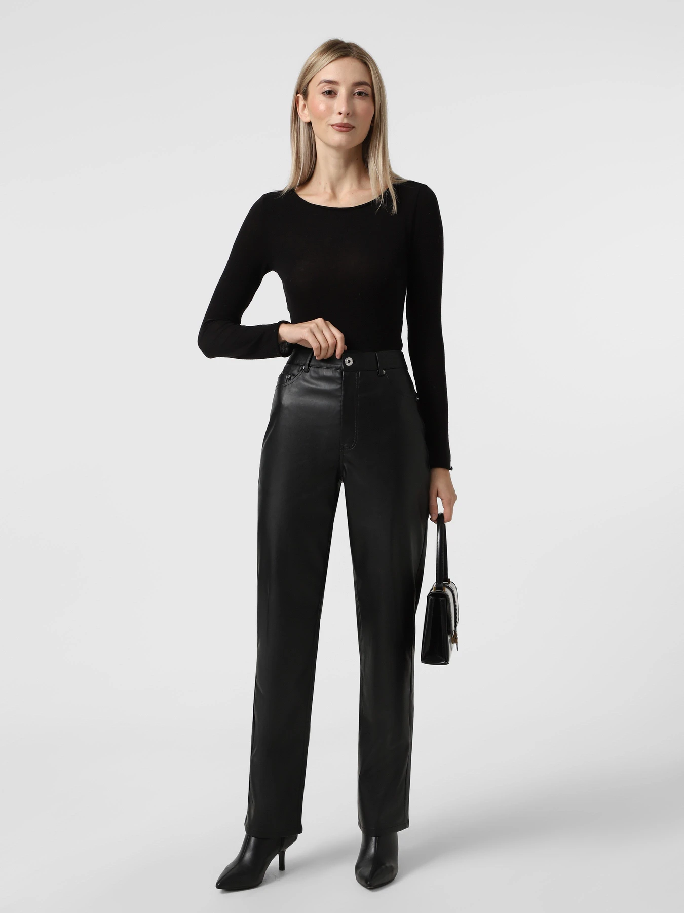 Брюки Only SADIE FAUX LEATHER PANTS модель 15349078_Black Фото