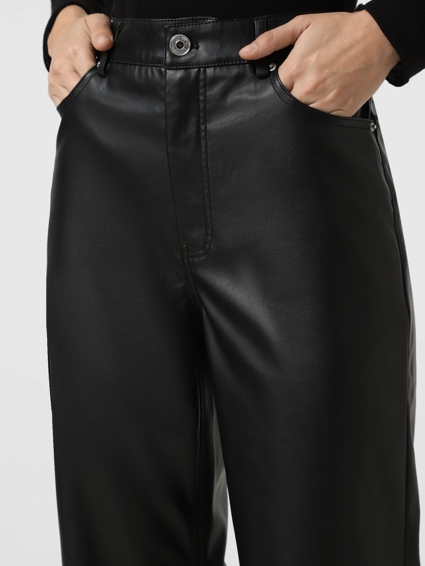 Брюки Only SADIE FAUX LEATHER PANTS модель 15349078_Black Фото