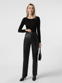 Брюки Only SADIE FAUX LEATHER PANTS модель 15349078_Black Фото