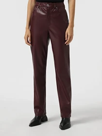Штани Only SADIE FAUX LEATHER PANTS модель 15349078_Mauve Wine Фото