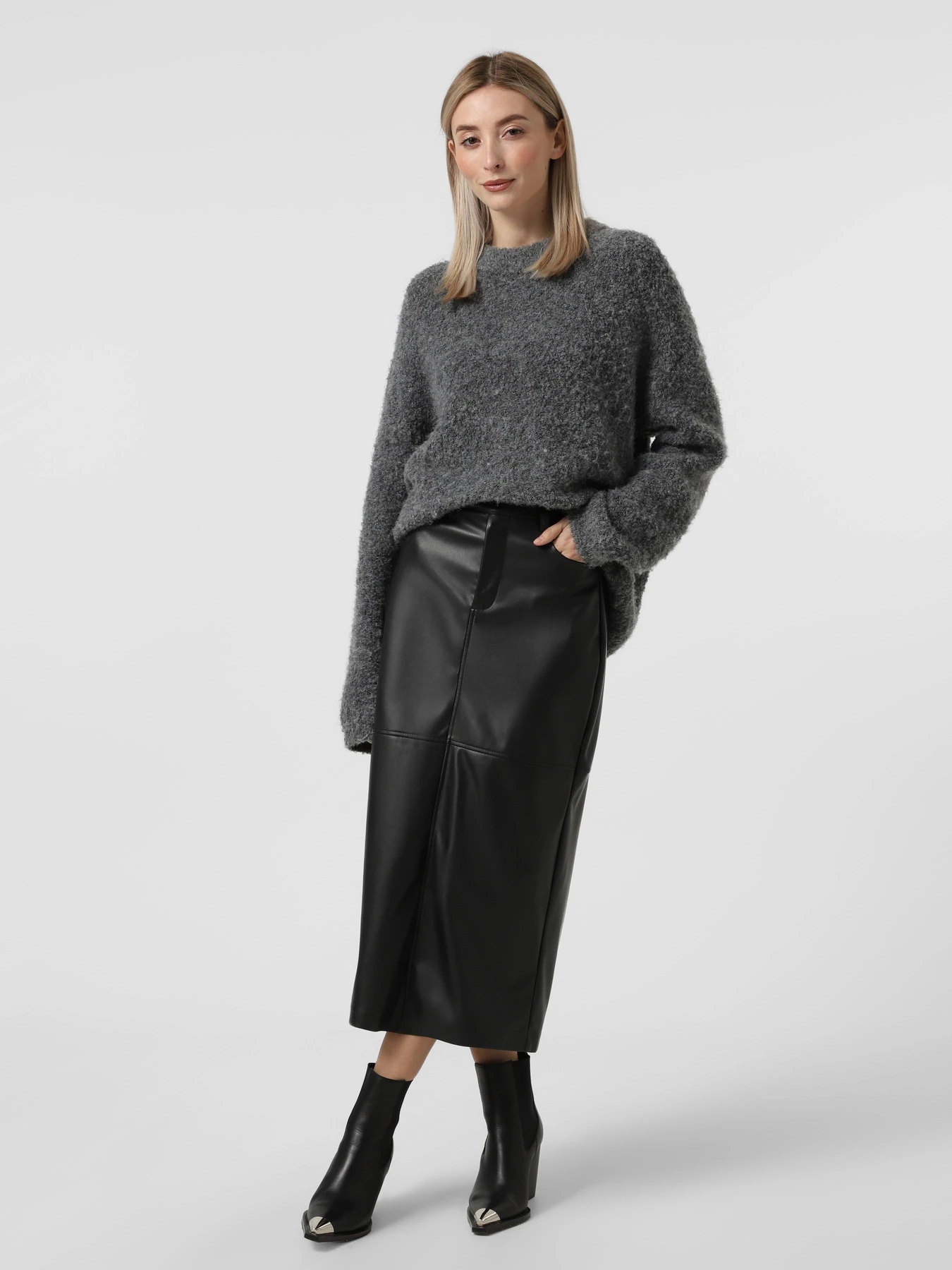 Юбки Only VERONA FAUX LEATHER LONG SKIRT модель 15350363_Black Юбки Only VERONA FAUX LEATHER LONG SKIRT модель 15350363_Black Фото