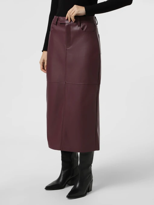 Юбки Only VERONA FAUX LEATHER LONG SKIRT модель 15350363_Mauve Wine Фото