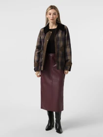 Юбки Only VERONA FAUX LEATHER LONG SKIRT модель 15350363_Mauve Wine Фото
