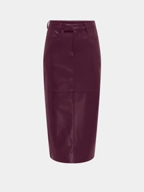 Юбки Only VERONA FAUX LEATHER LONG SKIRT модель 15350363_Mauve Wine Фото