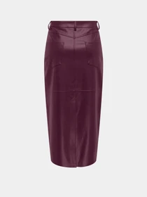Юбки Only VERONA FAUX LEATHER LONG SKIRT модель 15350363_Mauve Wine Фото