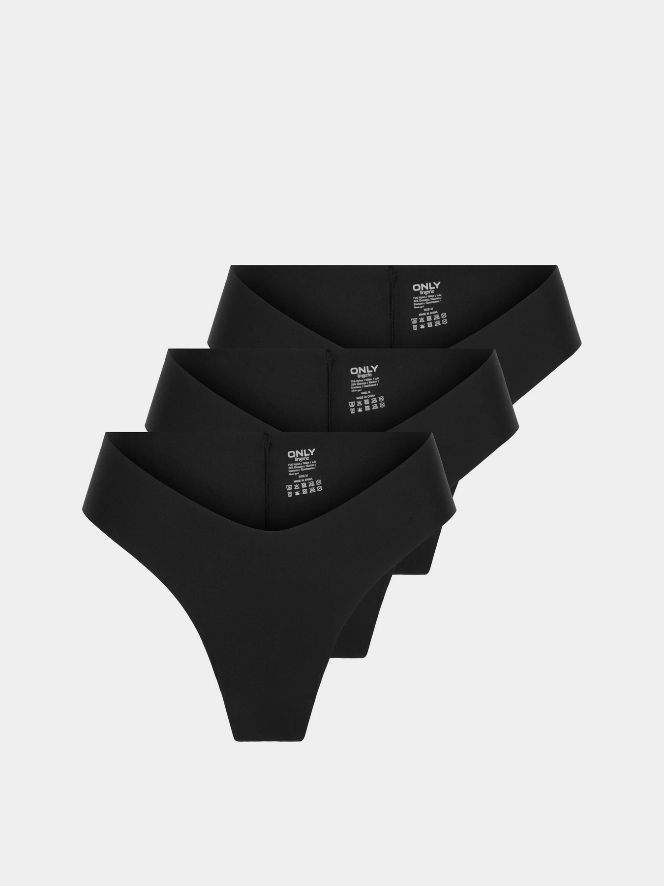 Нижня білизна Only TRACY V CUT CHEEKY BRIEF модель 15353493_Black X3 Нижня білизна Only TRACY V CUT CHEEKY BRIEF модель 15353493_Black X3 Фото
