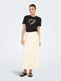 Футболки и поло Only MARCY S/S BOX TOP модель 15357554_Black W. sequins heart Фото