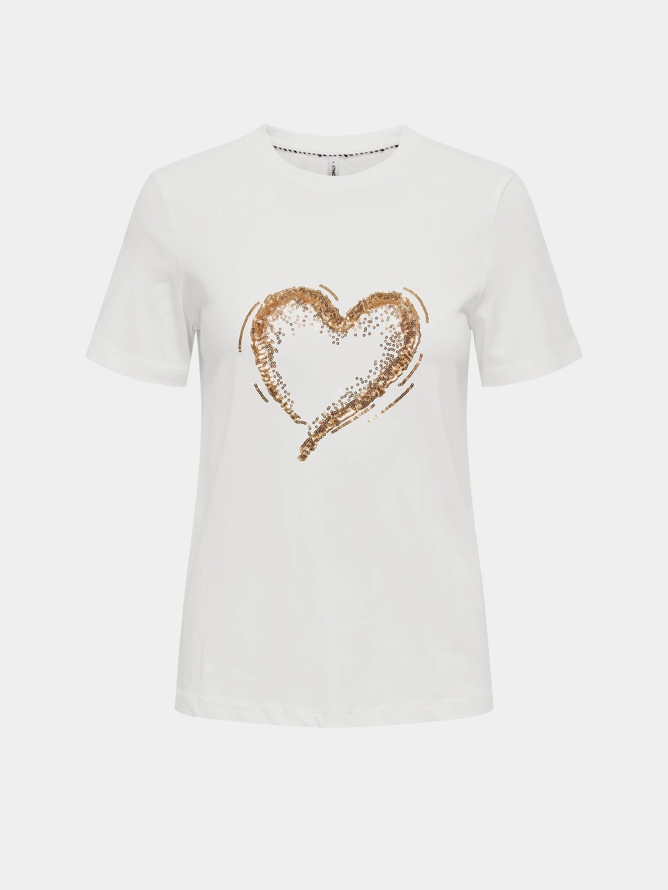 Футболки і поло Only MARCY S/S BOX TOP модель 15357554_Cloud Dancer W. sequins he Футболки і поло Only MARCY S/S BOX TOP модель 15357554_Cloud Dancer W. sequins he Фото