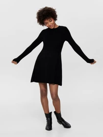 Платья Only ALMA L/S O-NECK DRESS модель 15185761_Black Фото