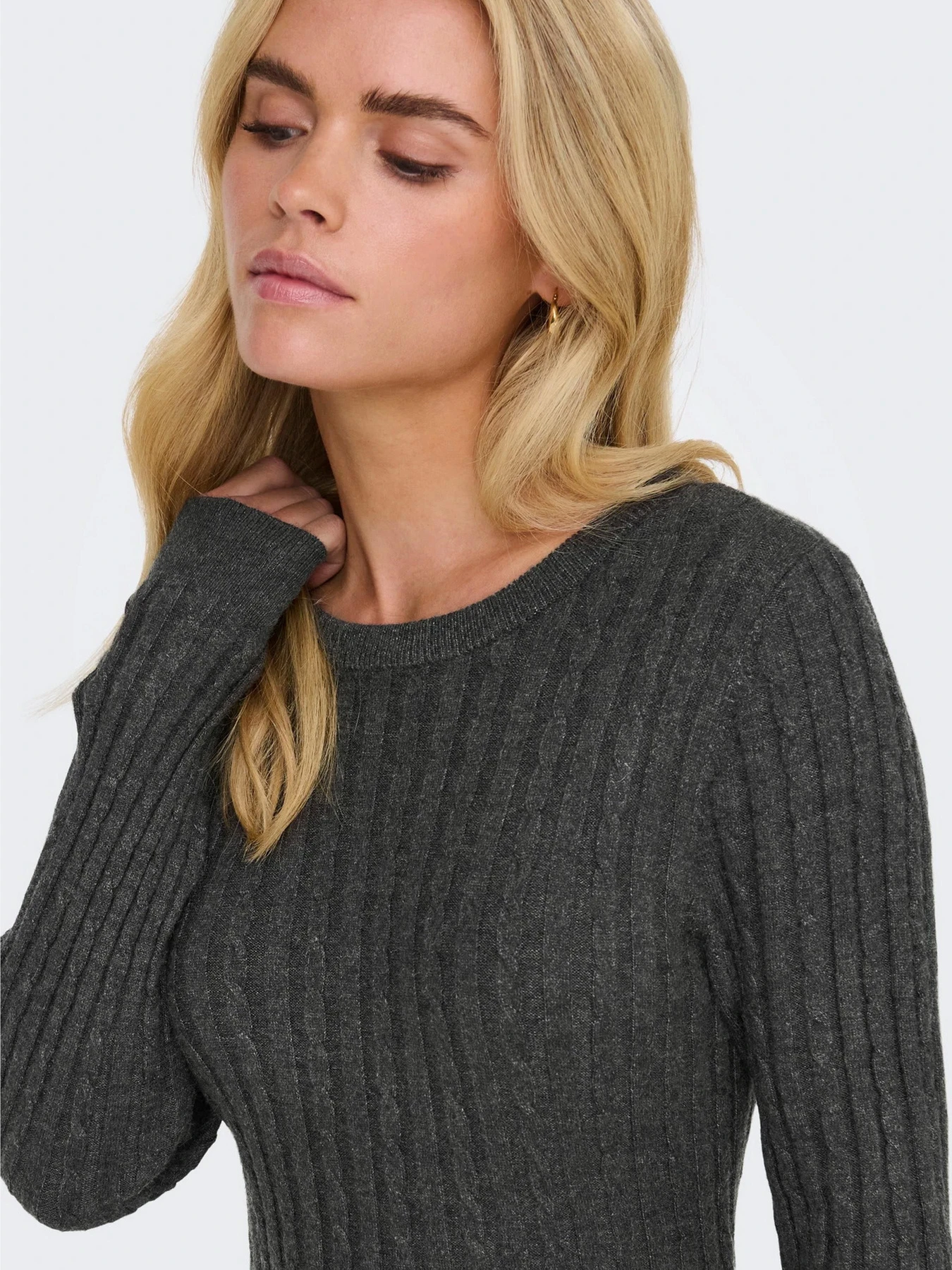 Платья Only FIA LS CABLE DRESS модель 15306551_Dark Grey Melange Платья Only FIA LS CABLE DRESS модель 15306551_Dark Grey Melange Фото