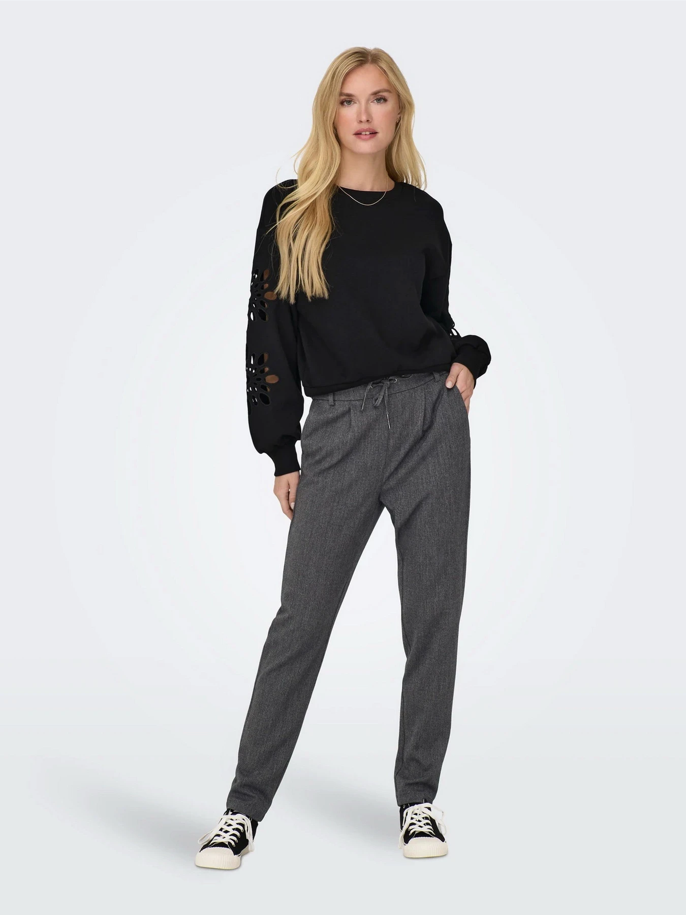 Брюки Only POPTRASH-ELISE EASY MELANGE PA модель 15309862_Dark Grey Melange Брюки Only POPTRASH-ELISE EASY MELANGE PA модель 15309862_Dark Grey Melange Фото