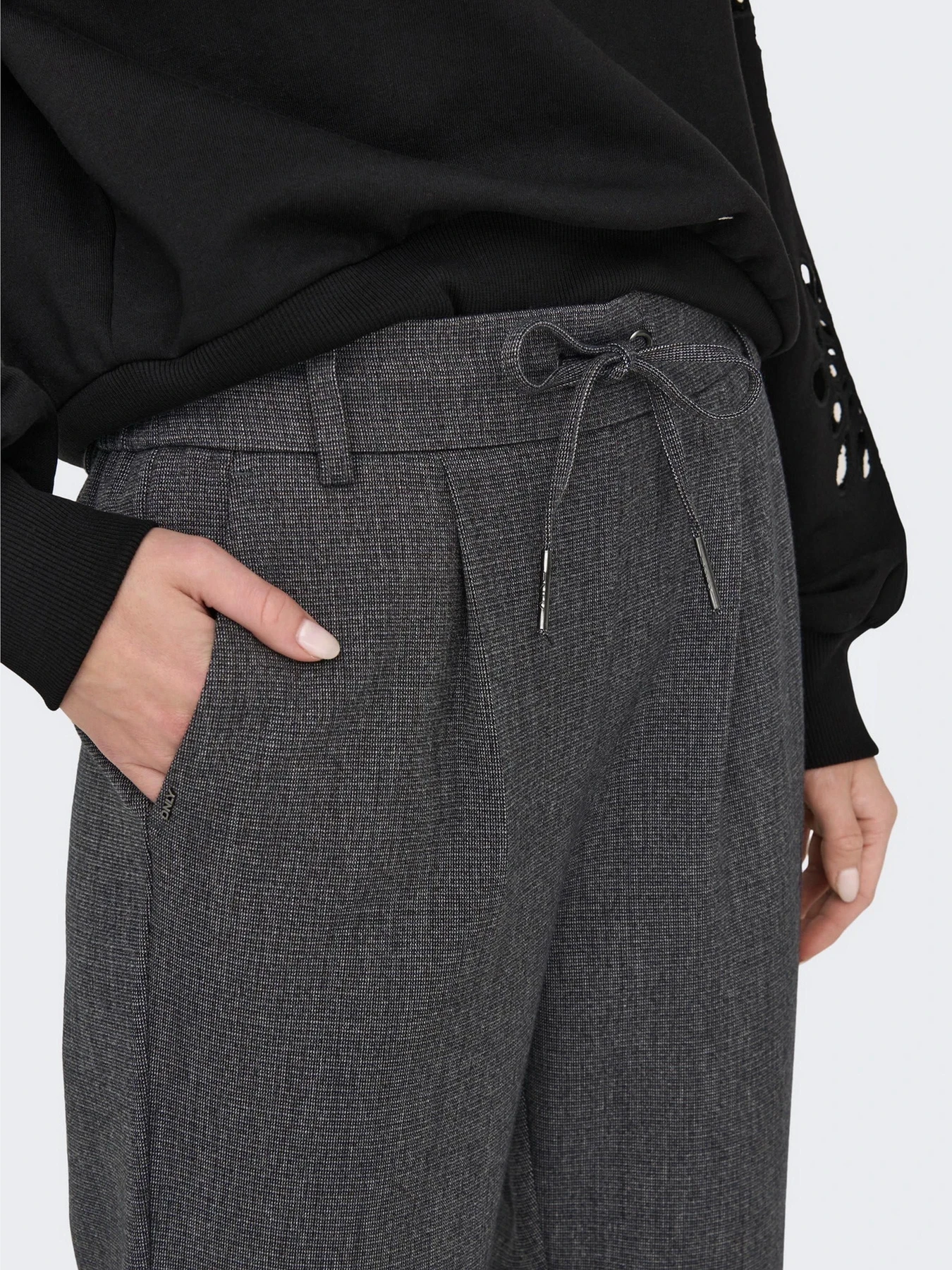 Брюки Only POPTRASH-ELISE EASY MELANGE PA модель 15309862_Dark Grey Melange Брюки Only POPTRASH-ELISE EASY MELANGE PA модель 15309862_Dark Grey Melange Фото
