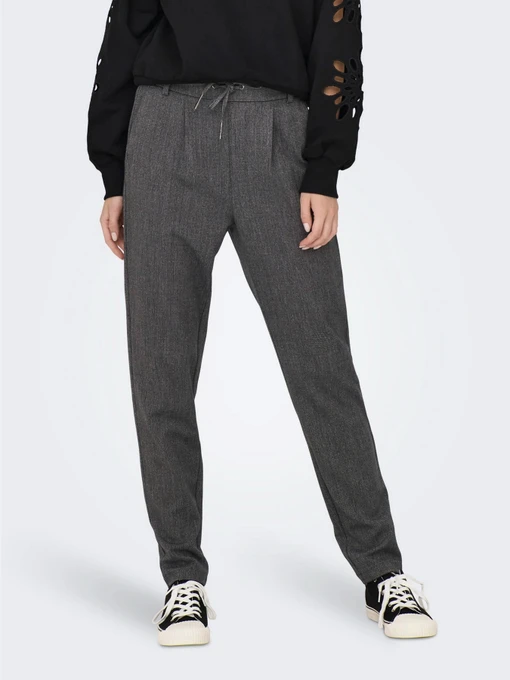 Брюки Only POPTRASH-ELISE EASY MELANGE PA модель 15309862_Dark Grey Melange Фото