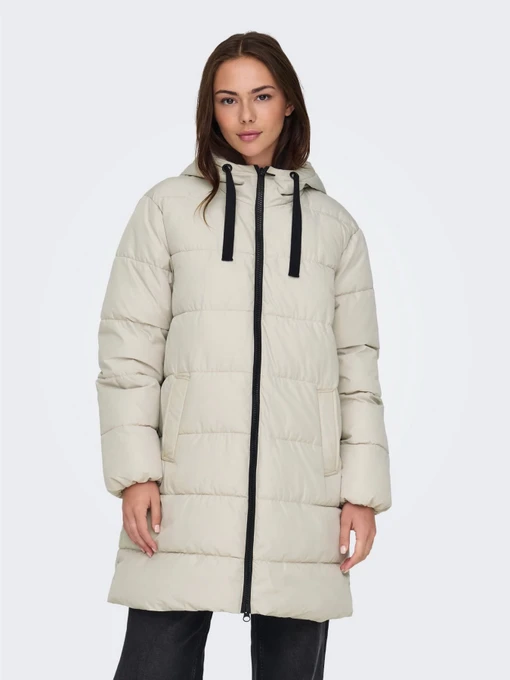 Куртки и дубленки Only CLAIR PUFFER HOOD COAT модель 15323232_Pumice Stone Фото