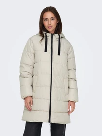 Куртки и дубленки Only CLAIR PUFFER HOOD COAT модель 15323232_Pumice Stone Фото