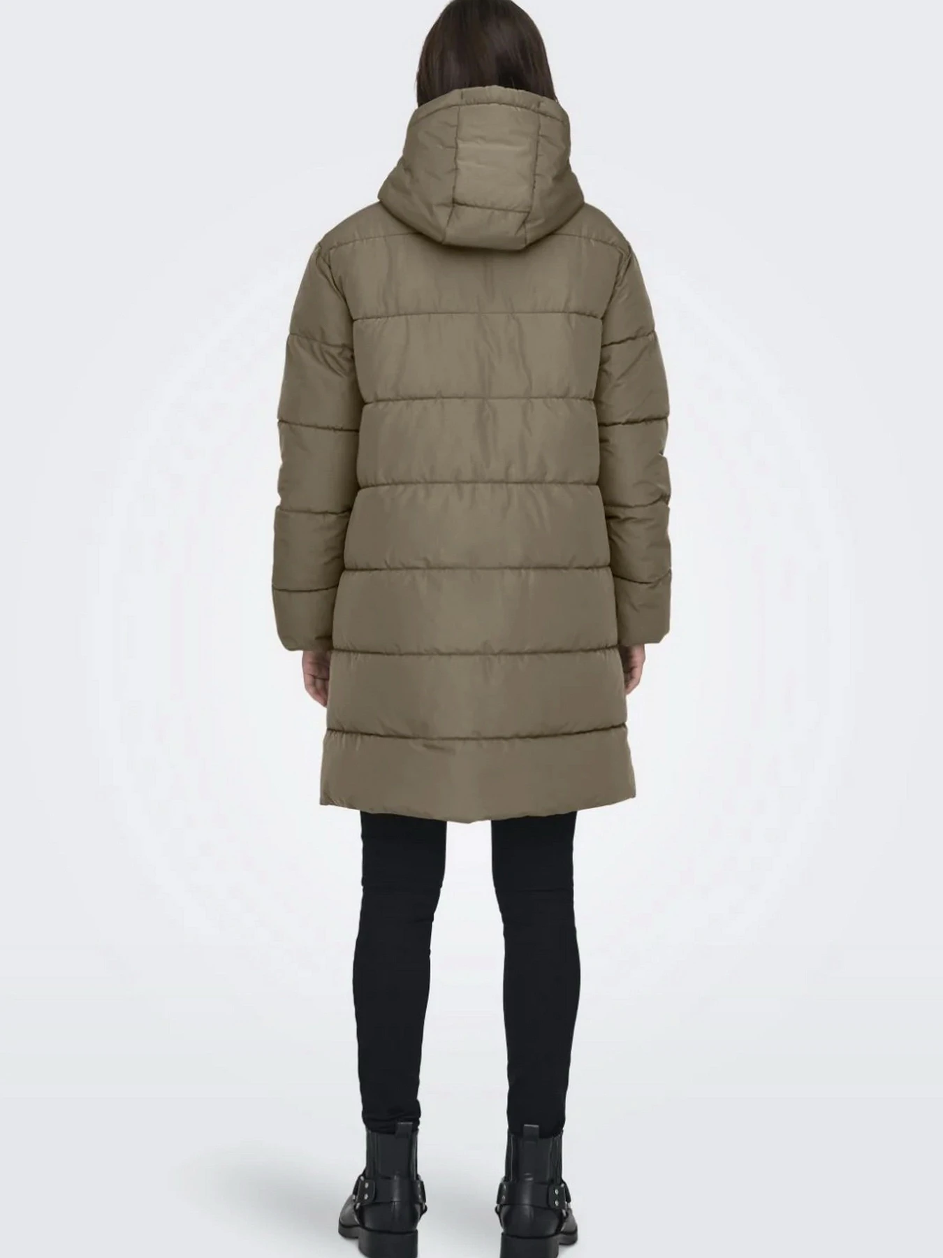 Куртки и дубленки Only CLAIR PUFFER HOOD COAT модель 15323232_Stone Gray Фото