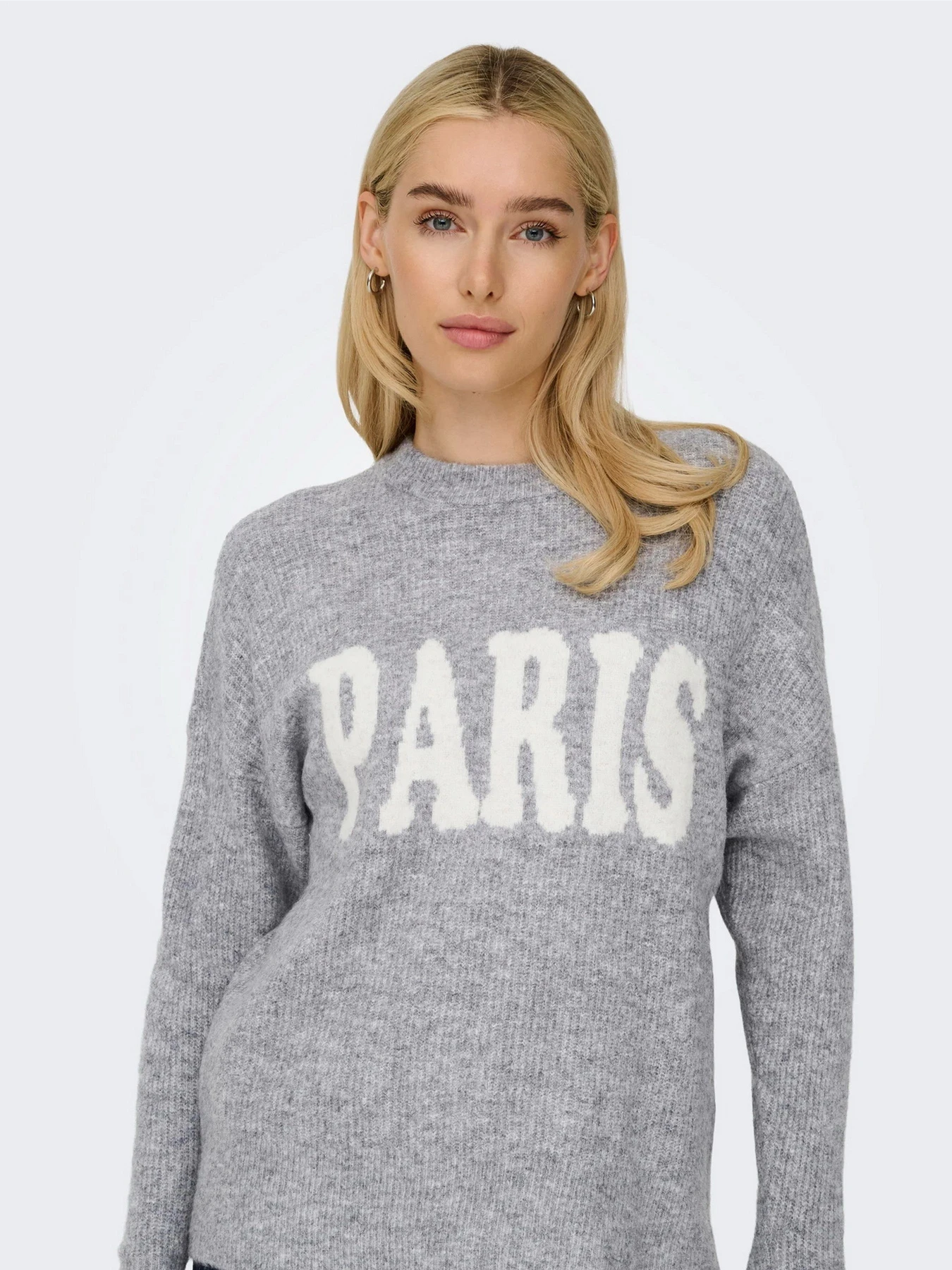 Свитры и кардиганы Only JERICO L/S PULLOVER модель 15339731_Grey Melange  CD PARIS Фото