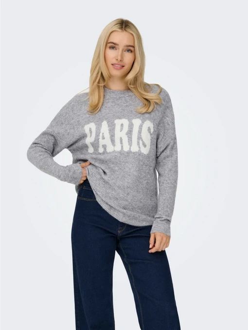 Светри та кардигани Only JERICO L/S PULLOVER модель 15339731_Grey Melange  CD PARIS Фото
