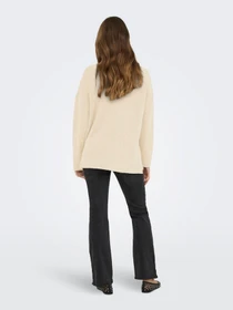 Светри та кардигани Only HAZEL LS HIGHNECK OVERS PULL K модель 15352853_Whitecap Gray Melange Фото