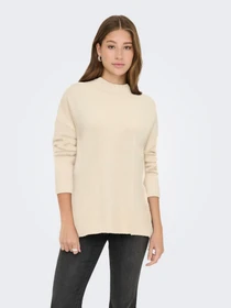 Светри та кардигани Only HAZEL LS HIGHNECK OVERS PULL K модель 15352853_Whitecap Gray Melange Фото