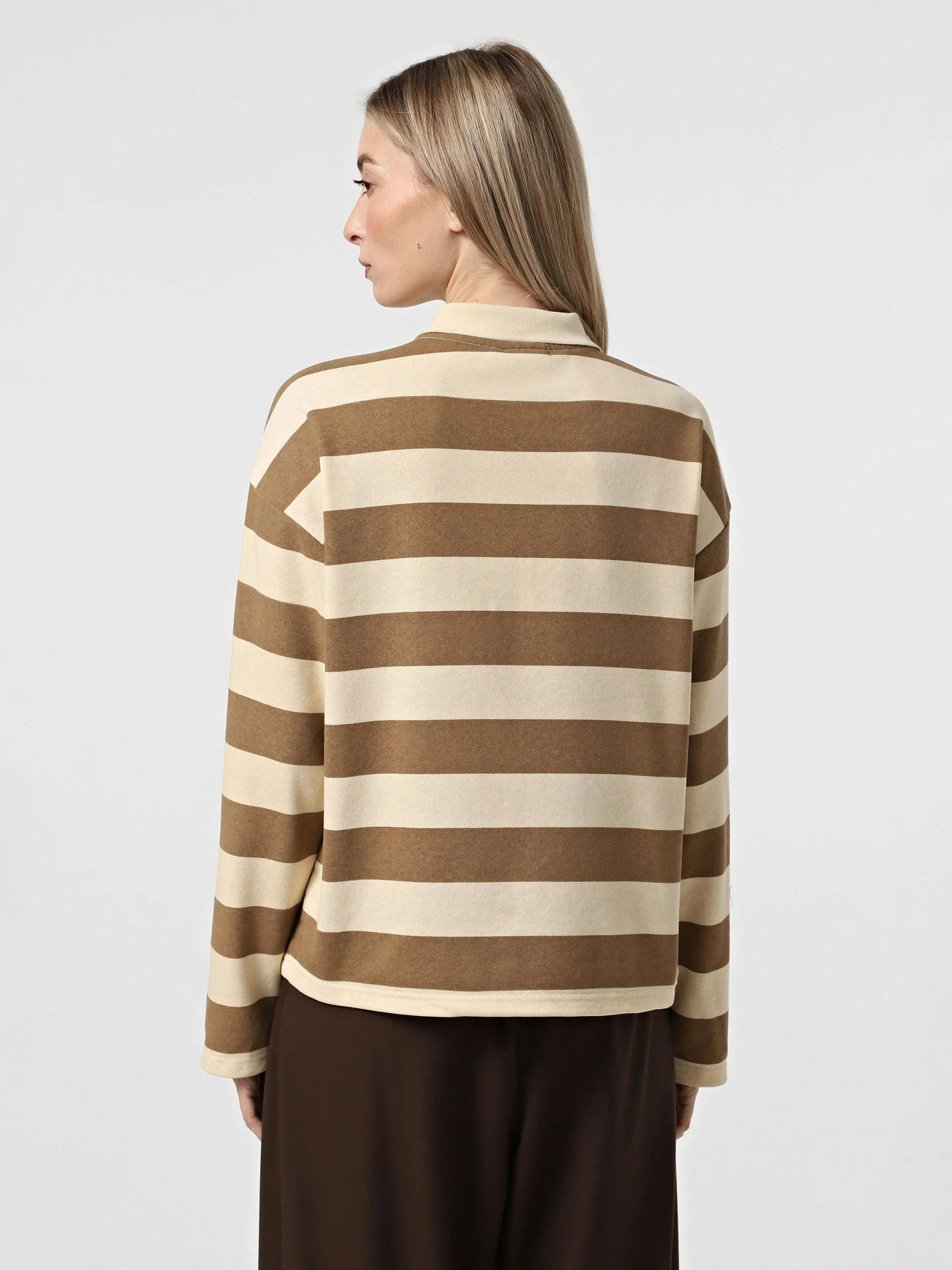 Футболки і поло Only ALLISON L/S STRIPE POLO модель 15356124_Cocoa Creme Biscotti Футболки і поло Only ALLISON L/S STRIPE POLO модель 15356124_Cocoa Creme Biscotti Фото
